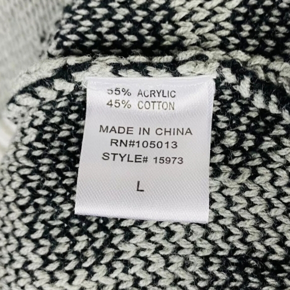 leopard print varsity trim pullover sweater Size largeV-neck Artsy Colorful - Picture 6 of 7